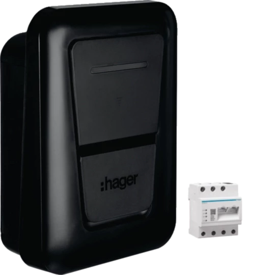 Witty plus borne de recharge ip54 1x 7,4/22kw t2+rfid+app ble+ocpp+mid+xem470