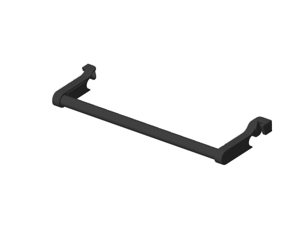 Barre supplémentaire noire pour sèche-serviettes ezybain de largeur 50 cm