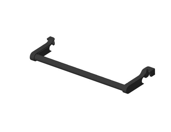 Barre supplémentaire noire pour sèche-serviettes ezybain de largeur 60 cm