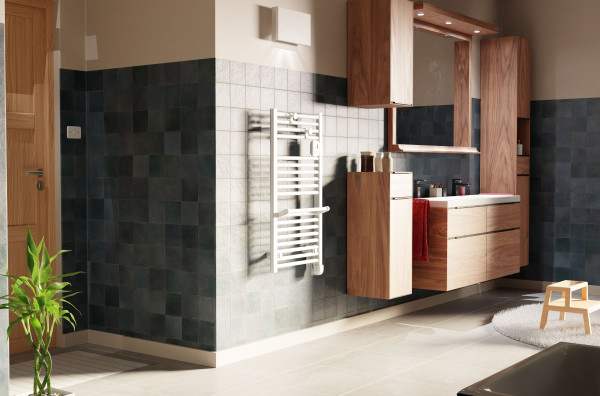 Ezybain radiateur sèche serviettes 500 w largeur 500 satin noir