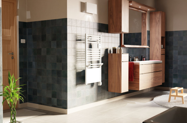 Ezybain radiateur sèche serviettes 500 w largeur 500 satin noir