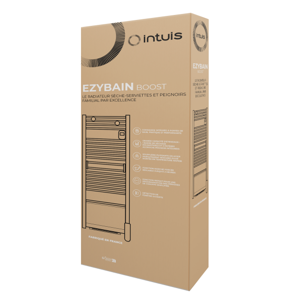 Ezybain radiateur sèche serviettes 500 w largeur 500 satin noir