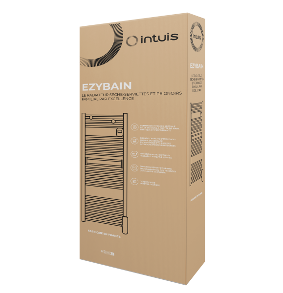 Ezybain radiateur sèche serviettes 500 w largeur 500 satin noir