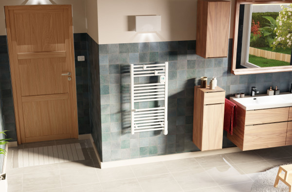 Ezybain radiateur sèche serviettes 750 w largeur 500 satin noir