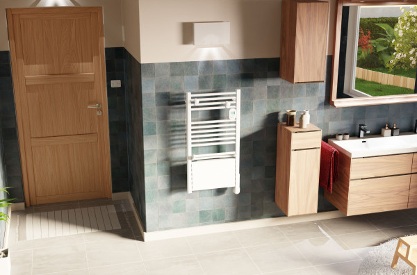 Ezybain radiateur sèche serviettes 1000 w largeur 600mm - satin noir