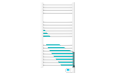 Nao-3eo sèche-serviettes fluide 300w - blanc - largeur 400 mm