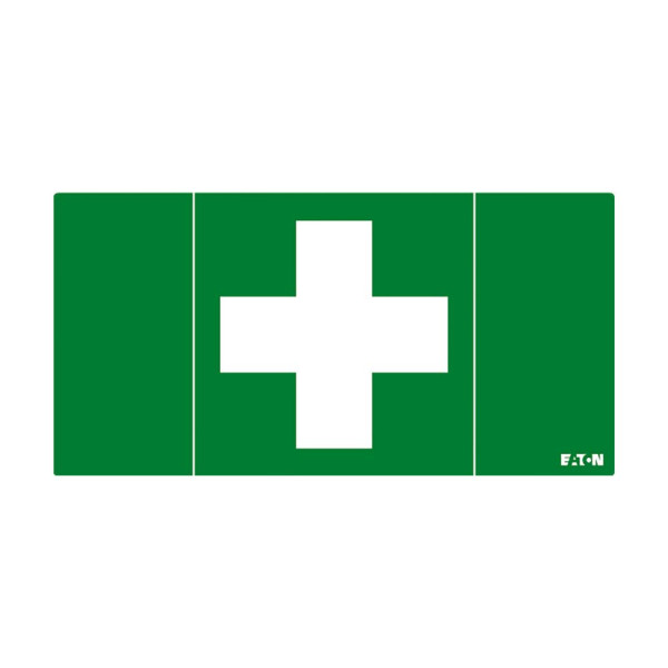 Pictogramme ultraled2 / planete2 es avec une croix blanche sur fond vert