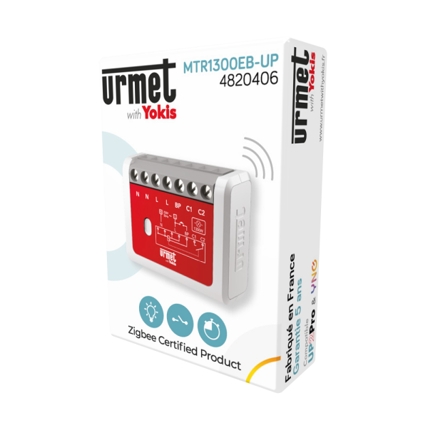 Télérupteur temporisable 2000w zigbee up avec bornier rapide personnalisé