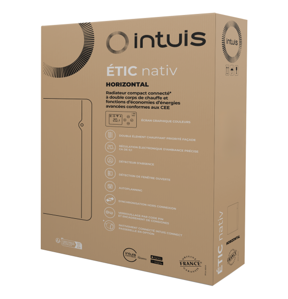 Etic nativ radiateur horizontal 1500w - blanc