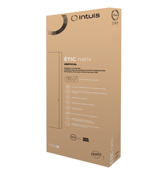 Etic nativ radiateur horizontal 1500w - blanc