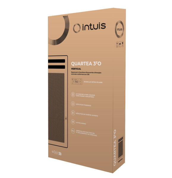 Quartéa-3eo panneau rayonnant vertical - 1500w - blanc