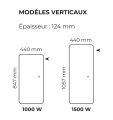 Novium  nativ radiateur vertical  1500w blanc