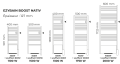 Ezybain nativ - radiateur sèche-serviettes 300 w largeur 400 blanc