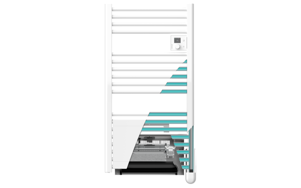 Ezybain nativ boost - radiateur sèche-serviettes 750 + 1000 w lg 500 noir satin