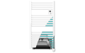 Ezybain nativ boost - radiateur sèche-serviettes 750 + 1000 w lg 500 noir satin