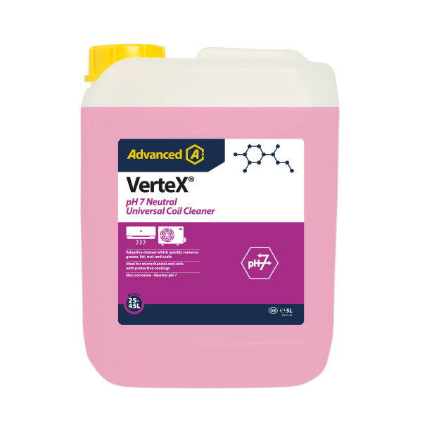 Vertex (bidon de 5 l) nettoyant (ph neutre) pour évaporateur et condenseur 