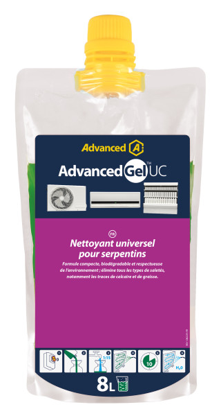 Advanced gel uc (490ml), nettoyant gel concentré universel pour serpentins 