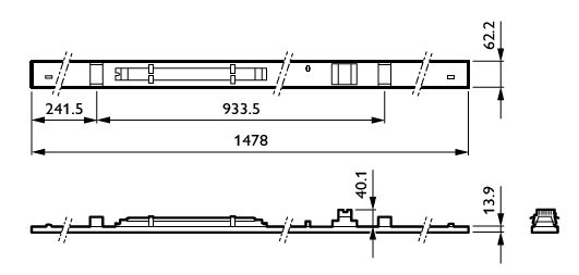 Philips 954984 Maxos unify panel ll551x 105s/840 ne dia nb wh