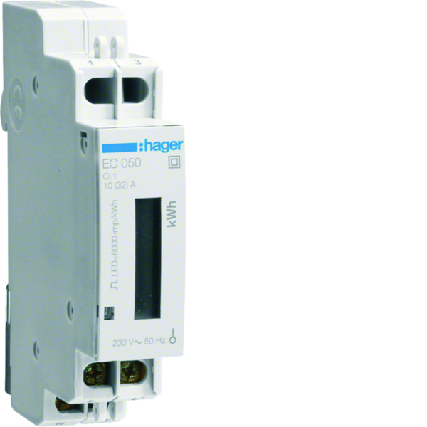 Compteur d'énergie électrique monophasé direct 32a 1m