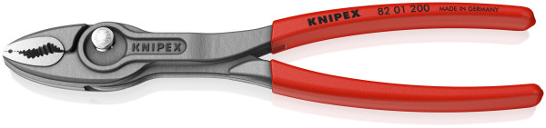 Pince multiprise frontale et latérale twingrip 200mm - gainage pvc - tête polie
