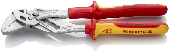 Pince-clé 250mm - gainage bi-matière - chromée - isolée 1000v