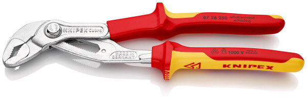 Pince multiprise cobra 250mm - bi-matière - chromée - 1000v - ouverture 46mm