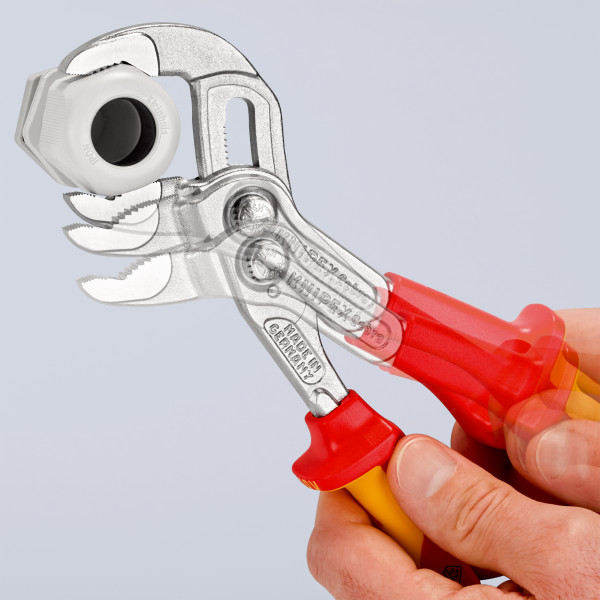 Pince multiprise cobra 250mm - bi-matière - chromée - 1000v - ouverture 46mm