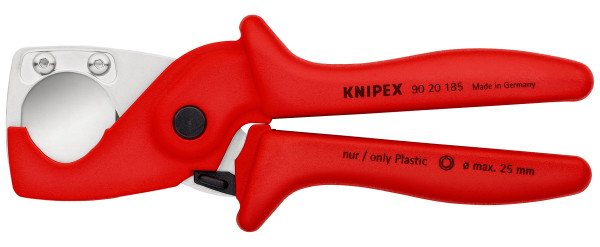 Pince coupante plasticut 185mm pour tubes, flexibles et gainage ø 25mm maxi