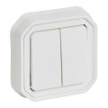 Double Va-et-Vient Plexo Legrand Blanc Etanche – Complet Encastré – IP55 – 10 AX – 250 V