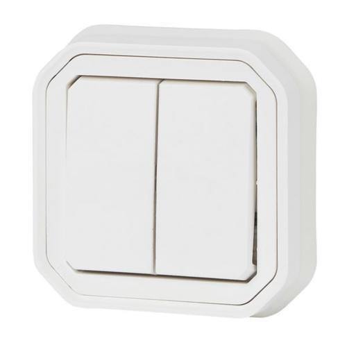 Double Va-et-Vient Plexo Legrand Blanc Etanche – Complet Encastré – IP55 – 10 AX – 250 V