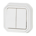 Double Va-et-Vient Plexo Legrand Blanc Etanche – Complet Encastré – IP55 – 10 AX – 250 V