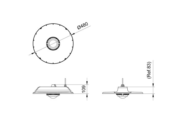 Coreline armature led by122x 840 interact wb 222w 40000lm ip65 ik05 100000h l70