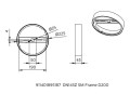 Accessoire plafonnier d150mm pour coreline slimdownlight gen4 dn145b