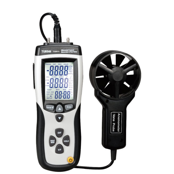 Kit mesure vmc avec mano-anémomètre et cônes d'air