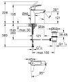 Mitigeur lavabo cartouche ch3 taille m eurosmart chromé