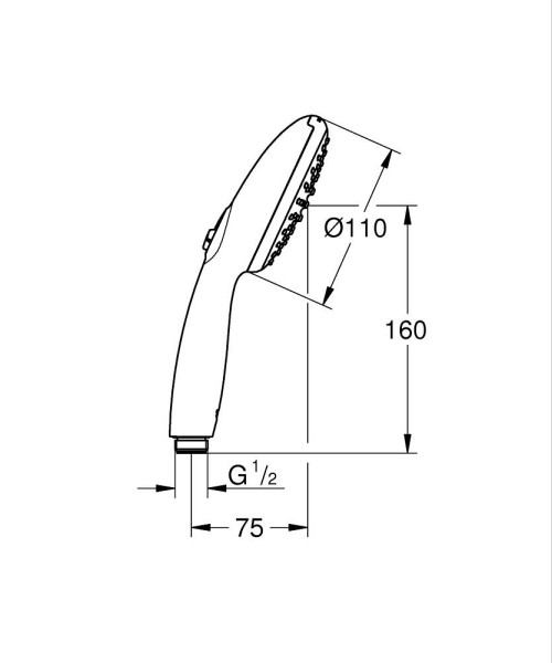 Douchette 2 jets tempesta 110 chromé