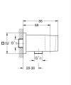 Coude à encastrer 1/2" euphoria cube chromé