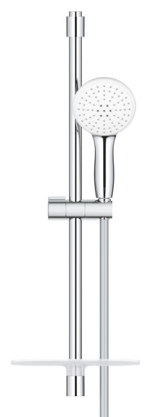 Ensemble de douche 2 jets 8l avec barre 600 mm et tablette tempesta 110 chromé