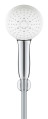 Ensemble de douche 3 jets 8 l avec support mural tempesta 110 chromé