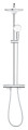 Tempesta 250 colonne de douche 9,5l mitigeur thermostatique chromé