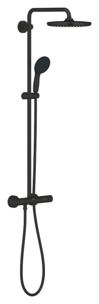 Tempesta 250 colonne de douche 9,5l mitigeur thermostatique matt black