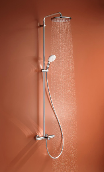 Tempesta 250 colonne bain/douche 9,5l mitigeur thermostatique chromé