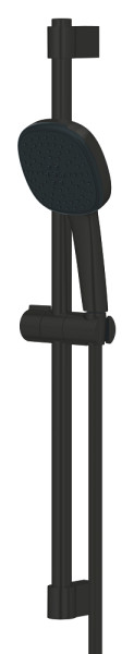 Ensemble de douche 2 jets 8l avec barre 600 mm tempesta cube 110 matt black