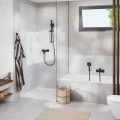 Ensemble de douche 2 jets 8l avec barre 600 mm tempesta cube 110 matt black