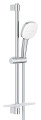 Ensemble de douche 2 jets 8l barre 600 mm et tablette tempesta cube 110 chromé