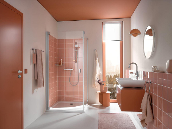 Ensemble de douche 3 jets 8l avec barre 600 mm et tablette tempesta 110 chromé