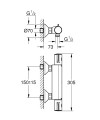 Mitigeur thermostatique mural de douche grohtherm 800 grohe
