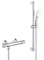 Grohtherm 500 douche avec ensemble tempesta 110 1 jet 8l barre 600 chromé