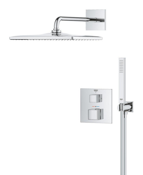 Pack douche encastrée avec rainshower mono 310 cube chromé grohtherm cube