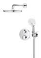 Pack douche encastrée avec tempesta cube 250 chromé grohtherm